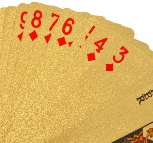 24K GOLD-PLATED PLAYING CARDS WITH CASE - jetlove