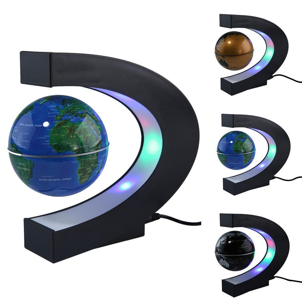 Anti Gravity Magnetic Floating Globe World Map with LED Light - jetlove