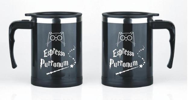 Light Magic magic HP Cat Automatic self stirring mug coffee milk Stainless Steel Cup Surprise gift for best friend - jetlove