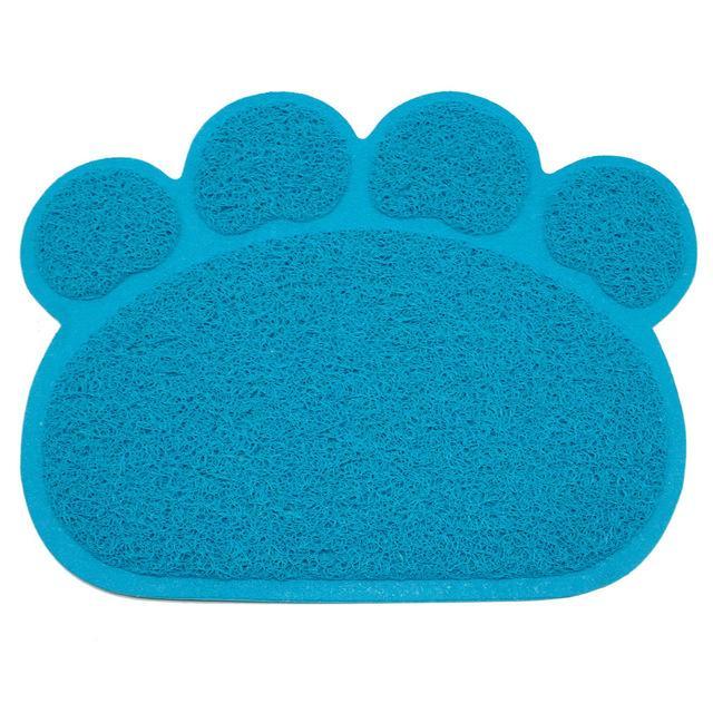 Paw Print Dog Cat Litter Mat Puppy Kitty Dish Feeding Bowl Placemat Tray Tidy Easy Cleaning Sleeping Pad Cama 3 Colors - jetlove