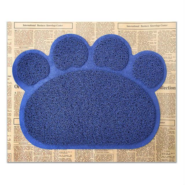 Paw Print Dog Cat Litter Mat Puppy Kitty Dish Feeding Bowl Placemat Tray Tidy Easy Cleaning Sleeping Pad Cama 3 Colors - jetlove